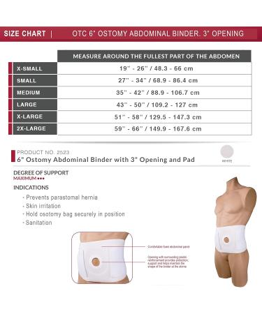 Buy OTC Ostomy Abdominal Binder - Stoma Support & Hernia Colostomy - Large with 6 Belt & 3 Opening Pad - Buy Online on GoSupps.com