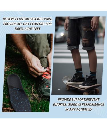 Plantar Fasciitis Relief Kit: Compression Foot Sleeves & Arch Support Insoles - XL Size, Blue - 1 Pair for Men & Women - Buy Online on GoSupps.com