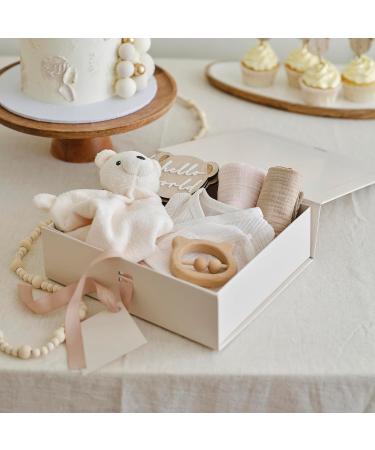 Shop Ginger Ray White Hello Baby Box - Neutral Gift with Tag & Ribbon for Baby Showers | International Shipping Available - Buy Online on GoSupps.com