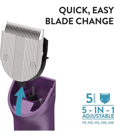 Wahl Arco Pet Clipper Kit - Cordless, Professional Grooming Tool for Dogs, Cats, and Horses in Purple - Buy Online on GoSupps.com