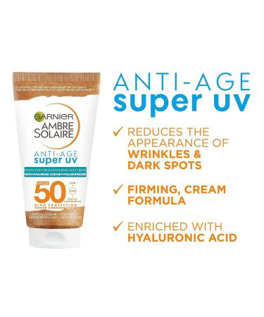 Buy Garnier Ambre Solaire Anti-Age Super UV SPF 50+ | Top Sunscreen for Anti-Aging Protection | 50 ml - Fast International Shipping - Buy Online on GoSupps.com