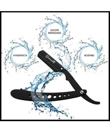 Giannotti Barber Knife Set - High-Quality Stainless Steel Razor for Men & Women | Traditional Wet Shaving | Foldable Design No Razor Planer Non-Electric - Buy Online on GoSupps.com