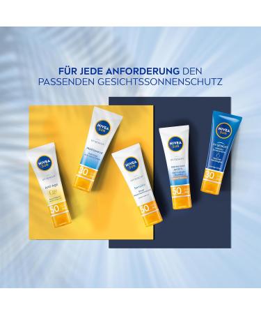 Nivea Sun Protection & Care Face Cream SPF 30 - 50ml | Immediate Sun Protection & 24h Moisture for Face Neck & Cleavage - Buy Online on GoSupps.com
