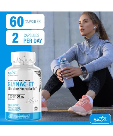 GlyNAC-ET NAC Supplement N-Acetyl Cysteine Ethyl Ester (Pack of 2) - 20x More Bioavailable Than GlyNAC - Glycine & N-acetylcysteine Ethyl Ester Anti Aging Supplement Boost Glutathione (120 Capsules) - Buy Online on GoSupps.com