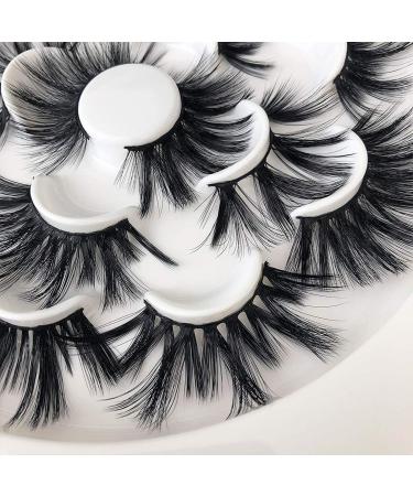 Mikiwi 25mm 6D Faux Mink Lashes - Dramatic and Fluffy Eyelashes for Halloween Party (7 Pairs) - 6DMIX1-7 - Buy Online on GoSupps.com