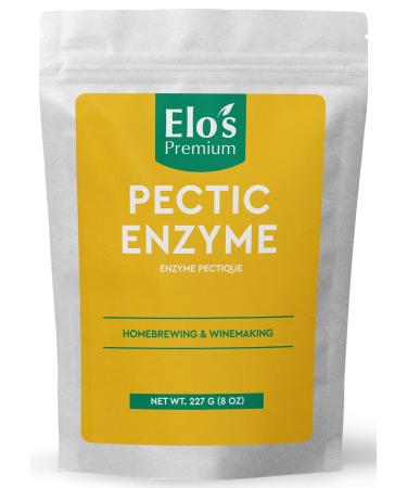 Pectic Enzyme Dry Powder (8oz)| Packed in Canada| Juice Extraction Agent Increase Juice Yields Prevent Pectin Haze| Used for Homebrewing and Winemaking| by Elo s Premium
