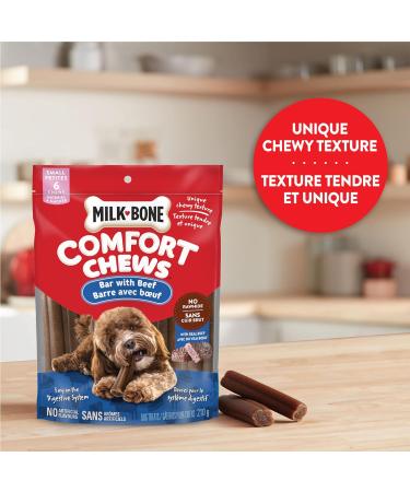 Milk-Bone Comfort Chews Dog Treat Small Bar with Beef 210g Pack of 5 Beef 30 Treats - Buy Online on GoSupps.com