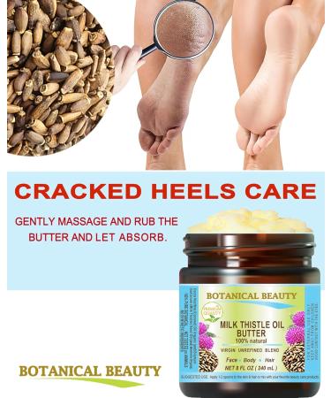 Botanical Beauty MILK THISTLE OIL BUTTER Silybum marianum 100% Natural for FACE SKIN BODY HAIR NAILS Foot Care. Foot Oil butter Skin Moisturizer (8 Fl Oz) 8 Fl Oz (Pack of 1) - Buy Online on GoSupps.com