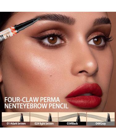  G n rique Microblading Eyebrow Pencil Waterproof Eyebrow Gel Tint Brow Microfilling Pen Eyebrow Pen With Fork Tip Natural Eyebrow Filler Define And Shape Brows Long-lasting Eyebrow Makeup Easy Applicatio - Buy Online on GoSupps.com