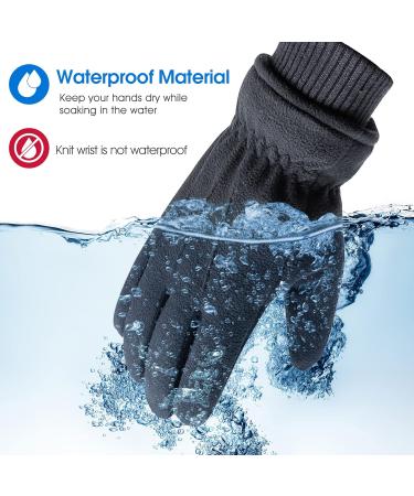 Acdyion Winter Ski Gloves for Men & Women - Warm Thinsulate Outdoor Gloves for Skiing Hiking Cycling & Snowboarding - Black - Buy Online on GoSupps.com