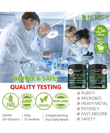 Herbpy Bundle 6in1 Beet Root Capsules & 6in1 Citrus Bergamot Supplement - Buy Online on GoSupps.com
