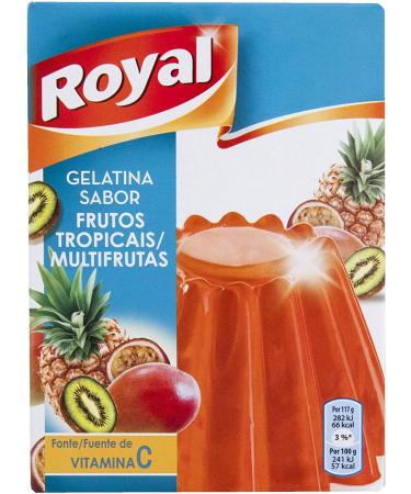 Royal Royal Vegetable Gelatin Tropical Flavoured Gelatin 35% Less Sugar 2 Sachets x 55 g Total 110 g
