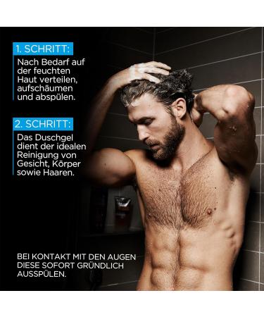 L'Or al Men Expert XXL 5in1 Shower Gel & Shampoo for Men - 250ml (3 Pack) | Long-Lasting Freshness Carbon-Powered Body & Hair Care - Buy Online on GoSupps.com