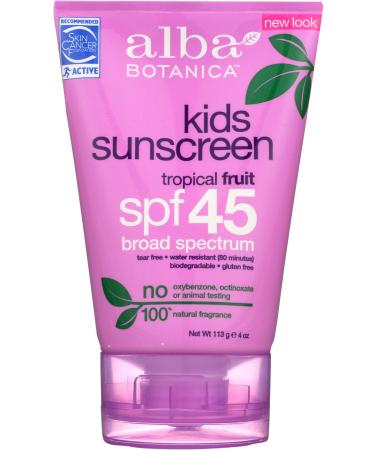 Alba Botanica Natural Protection Very Emollient SPF 45 Sunscreen  4 Ounce