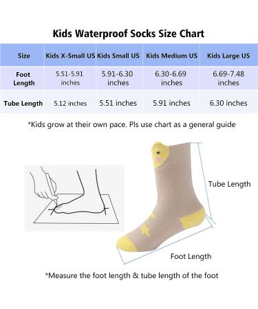 Randy Sun Waterproof Boys Outdoor Sports Socks - Light Brown/Yellow, Small - 1 Pair | Ultra-Thin, Perfect for Hiking, Skiing, Fishing - Buy Online on GoSupps.com