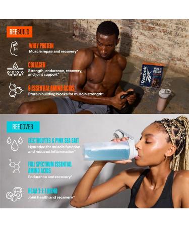 Reebok Post-Workout Amino Acids + Protein Bundle: REECover Rocket Moon Pop + REEBuild Vanilla Ice Cream | Muscle Recovery Hydration Strength Joint Support - Buy Online on GoSupps.com