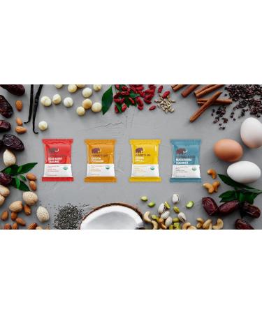 Mammoth Bar Mini - Variety Pack of our Mini Organic Protein Bars Made with Premium Nuts & Egg White Protein Organic Paleo Gluten Free GMO Free Raw - 16 Mini Bars - Buy Online on GoSupps.com