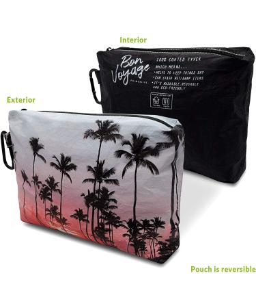 Wet Bag for Swimsuit - Small Reversible Waterproof Pouch with Carabiner Clip and Zipper - Ideal for Pool, Beach, Travel, Swimming, Gym - Diaper Bag Dry Bag for Bathing Suits, Baby, Yoga - 8.6x1.5x6.7 - Buy Online on GoSupps.com