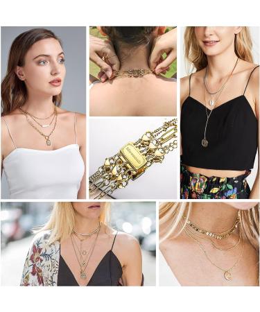 2-Piece Upgraded Magnetic Layering Necklace Clasps Set - Gold and Silver | Necklace Separator & Detangler for Triple Layering | 14K Gold Plating | Closures for Multiple Necklaces - Buy Online on GoSupps.com