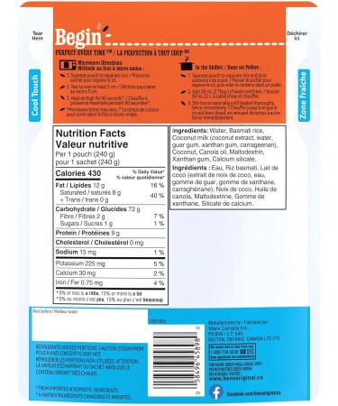 BEN'S ORIGINAL BISTRO EXPRESS Basmati Coconut Flavoured Rice Side Dish 240g Pouch Basmati Coconut 1 - Buy Online on GoSupps.com