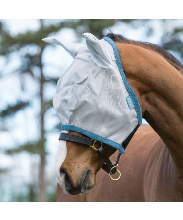 Horseware Amigo Flymask Fly Mask Silver Dark Grey Cob