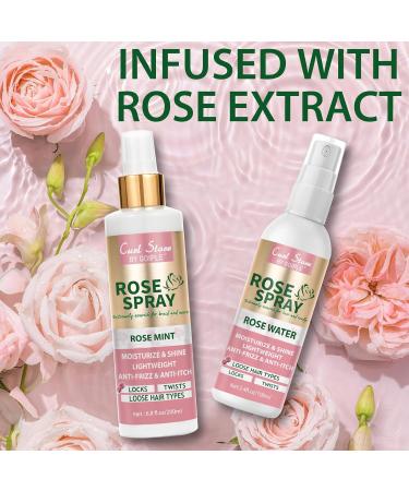 2Pcs Rose Water Spray for Hair Scalp Moisturize Rose Water for Hair Refreshing Rosewater for Hair Natural Loc Gel for Retwist Rose Water for Locs (200ml+100ml) - Buy Online on GoSupps.com