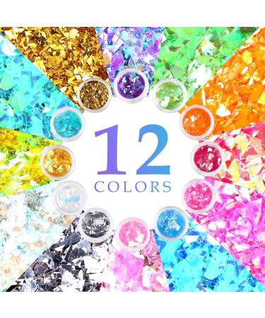 Giantree 12-Can Fantasy Glitter Sequin Irregular Face Body Glitter Set - Festival Makeup & DIY Art Crafts - Color-A - Buy Online on GoSupps.com