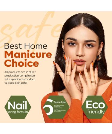 Modelones Nail Polish Set 6 Colors Fall Winter Yellow Orange Nail Polish Kit Quick Dry Nail Polish Black Green Long Lasting Nail Polish Manicure Diy Home Salon For Women Red Green Orange - Buy Online on GoSupps.com