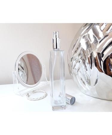 Z nitude Glassworks 100ml Empty Tall Glass Perfume Spray Bottle Silver - Buy Online on GoSupps.com
