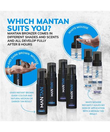 Fake Tan For Men | Easy To Apply Foam & Instant Results | Medium Shade Credence Aftershave Fragrance | Zero Biscuit Smell | Suitable for All Skin Tones | Mens Self Tanner Bronzer Lotion - Buy Online on GoSupps.com