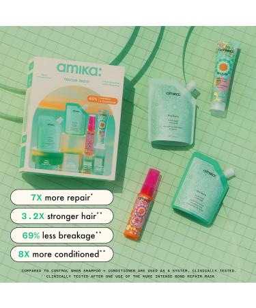 Amika Rescue Team Hair Routine Trial Set | Nourish & Revitalize Your Hair - Shop Now for International Shipping - Buy Online on GoSupps.com