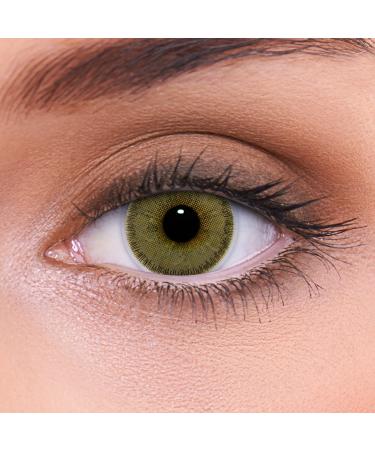 Lenzotica very strong naturally covering brown contact lenses colored natural hazel + container 1 pair (2 pieces) dia 14.00 with strength 3 monthly lenses with prescription -2.50 dioptria soft lens natural hazel -2.50 - Buy Online on GoSupps.com