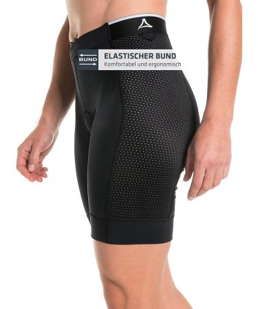 Sch ffel Women's Skin Pants 4h L - Breathable Cycling Pants with Padding 4-Way Stretch & Silver Nitrate Treatment - Optimal Performance in Black - Buy Online on GoSupps.com