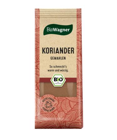 Biowagner - Bio coriander ground |Spicy aroma for curry dishes Christmas cookies or cooked fruit |Natural organic ingredients |Recyclebare packaging |40 g - Buy Online on GoSupps.com