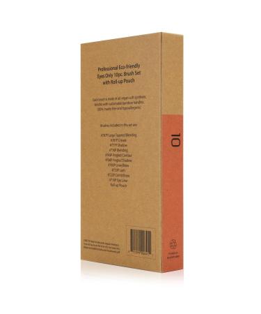 Bdellium Tools Professional Pink Bambu Makeup Brush Set - 10pc Eyes Only with Roll-Up Pouch | International Shipping Available - Buy Online on GoSupps.com