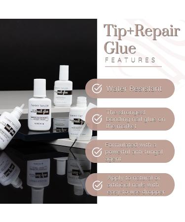 Tammy Taylor Tip & Repair Glue - Strong Nail Glue for Press On Nails | Repairs Natural Nails, Acrylic Tips, Splits, Tears, and Extensions | Easy Soak Off Bond - Buy Online on GoSupps.com