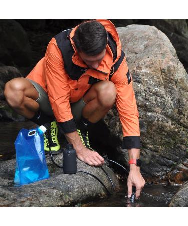 Portable 0.01 Micron 5-Stage Water Filter with Emergency Lighting for Camping - Buy Online on GoSupps.com