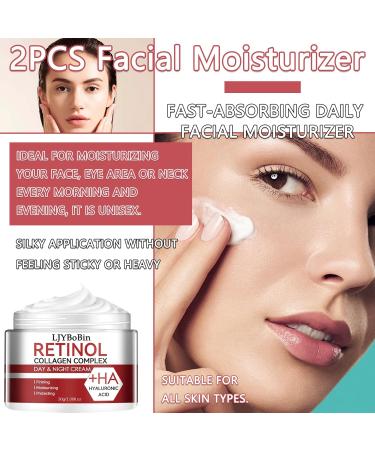 LJYBoBin 2PCS Facial Moisturizer Day and Night Hydrating Face Cream Moisturizing Face Moisturizer for Women and Men - Buy Online on GoSupps.com