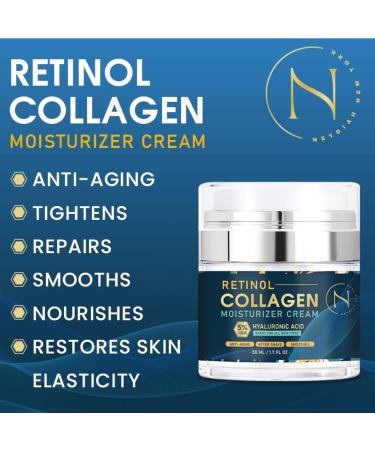 NEYDIAH Collagen Anti-Aging Retinol Face Moisturizer | Wrinkle Reducing Collagen Cream for Men & Women | 3.4 oz Day & Night Hydration - Buy Online on GoSupps.com