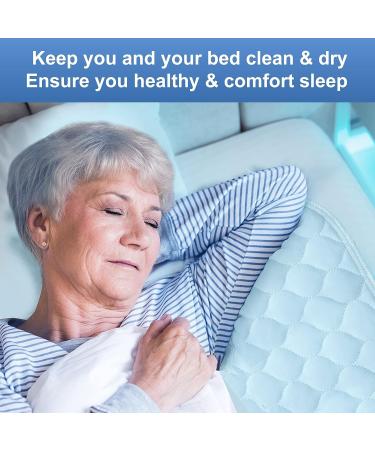 Reusable Bed Pads for Seniors & Children - 34 x 36 Inch (Pack of 2) - Upgraded 5-Layer Absorbency - Leakproof - Ideal for Incontinence, Potty Training, Sofa & Wheelchair - Buy Online on GoSupps.com