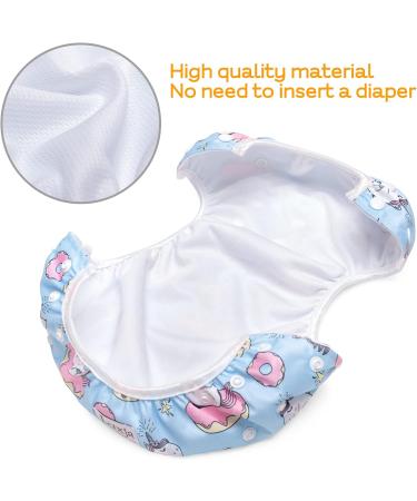 Buy Luxja Reusable Swimming Diapers for Babies | Adjustable 2-Pack Unicorn & Elephant | Ideal for 0-3 Years Old | Eco-Friendly Bath Trousers - Buy Online on GoSupps.com