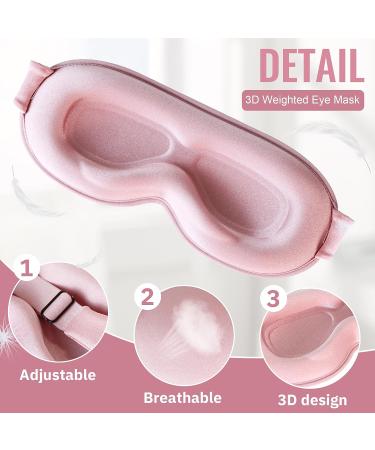 3D Deep Contoured Sleep Mask - 99% Light Block Out - Adjustable Strap - Pink - Buy Online on GoSupps.com