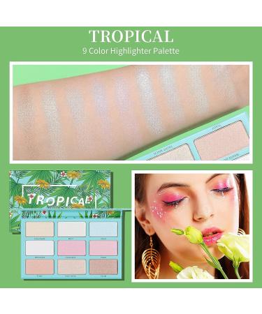 Docolor 3 in 1 Makeup Palette - 27 Colors Contour, Highlighter, Blush | Long Lasting, Waterproof Eyeshadow Palette - Tropical Gift Kit - Buy Online on GoSupps.com