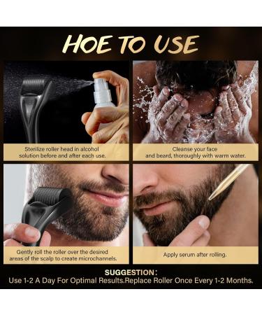 Buy Bartwachtums Set - Biotin Beard Growth Oil & Scooter for Hair Growth | Male Face Hair Treatment | Thickening Serum 1 fl oz - Buy Online on GoSupps.com