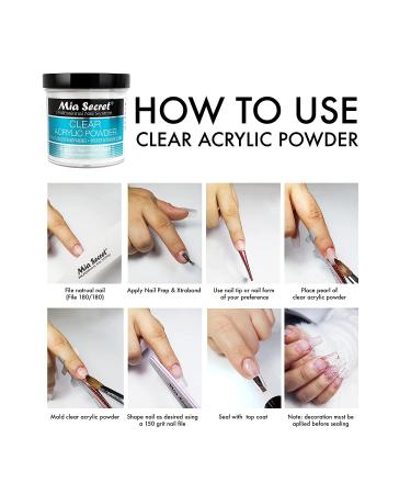 Mia Secret Clear Acrylic Powder 4oz - Professional Grade | Pack of 1 - Buy Online on GoSupps.com