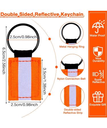 Tuanse 30 Pcs Reflective Zipper Pulls - Double Sided Bright Nylon Keychain Tags for Safety - Ideal for Backpacks, Dog Collars, and Sports Gear - Orange - Buy Online on GoSupps.com