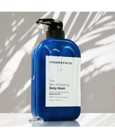 HommeFace Men s The Skin Perfecting Body Wash with Pump 16.9 Fl. Oz. - Korean Skincare Technology for Body Acne with BHA AHA PHA - Buy Online on GoSupps.com
