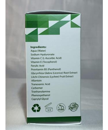 Zone 365 Brightening Serum with Vitamins C & E, Ferulic Acid, Hyaluronic Acid - Correct Skin Imperfections - Buy Online on GoSupps.com