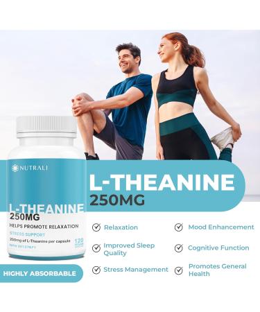 HIGH POTENCY L-Theanine Supplements 250mg Stress Support Improved Sleep Promotes Calm & Relaxation Anxiety Relief Natural Vegan Gluten Free. 120 Capsules 2 Packs 240 count (Pack of 1) - Buy Online on GoSupps.com