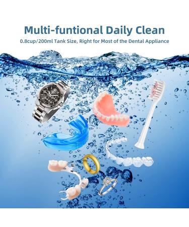 200ml Ultrasonic Cleaner with UV Light for Dentures & Small Jewelry - Buy Online on GoSupps.com